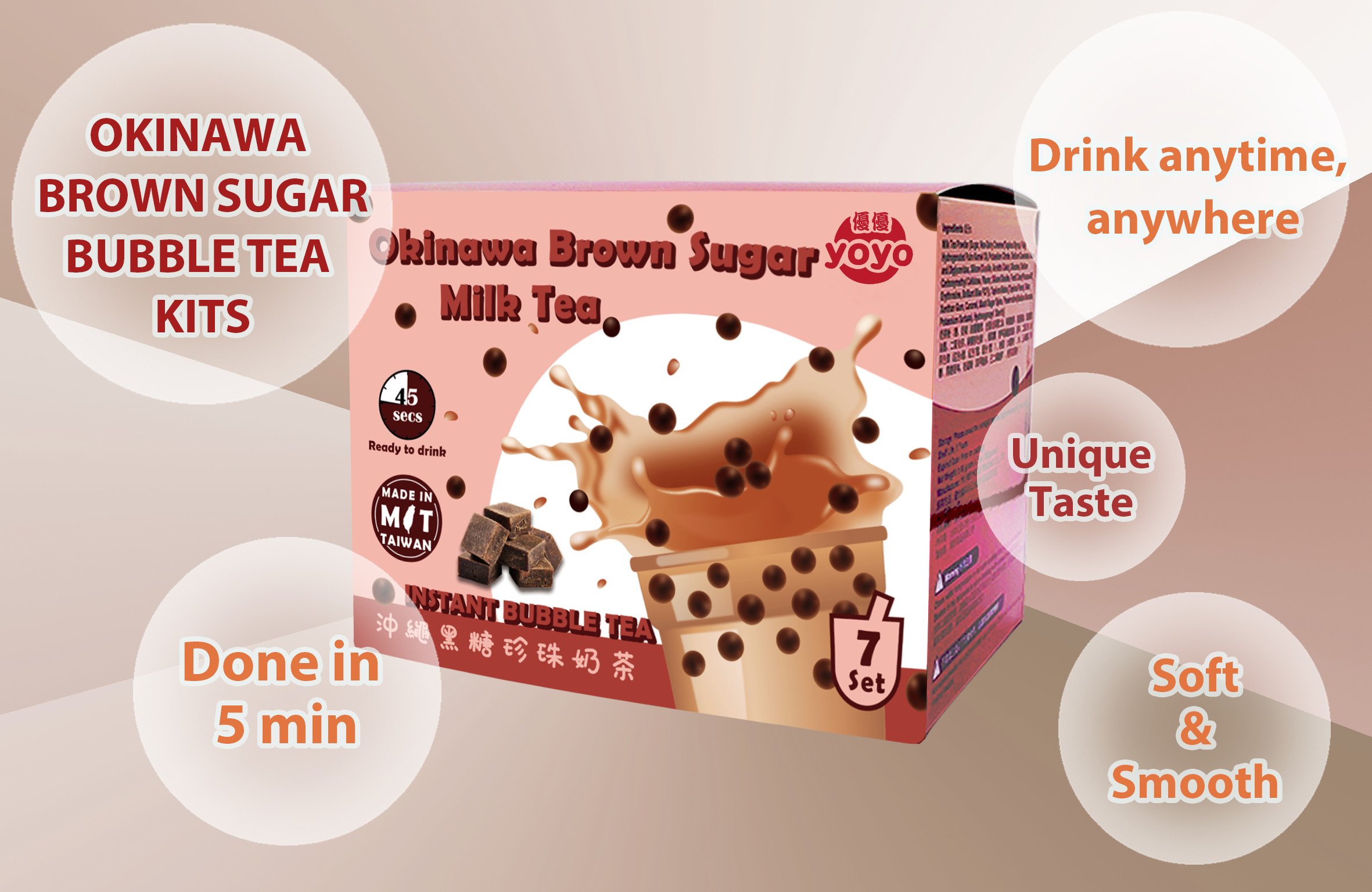 OKINAWA BROWN SUGAR BUBBLE TEA KITS