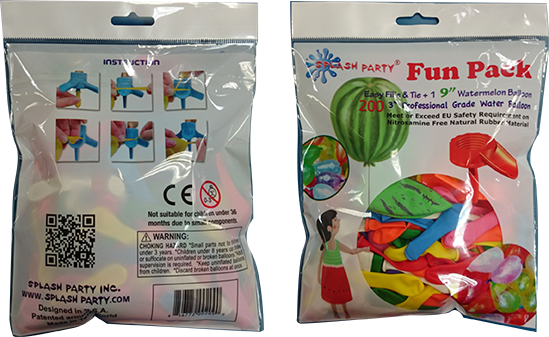water balloons with easy filler and tie
