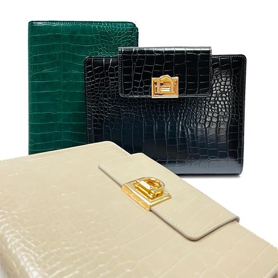 Crocodile Grain Leather Clutch Journal