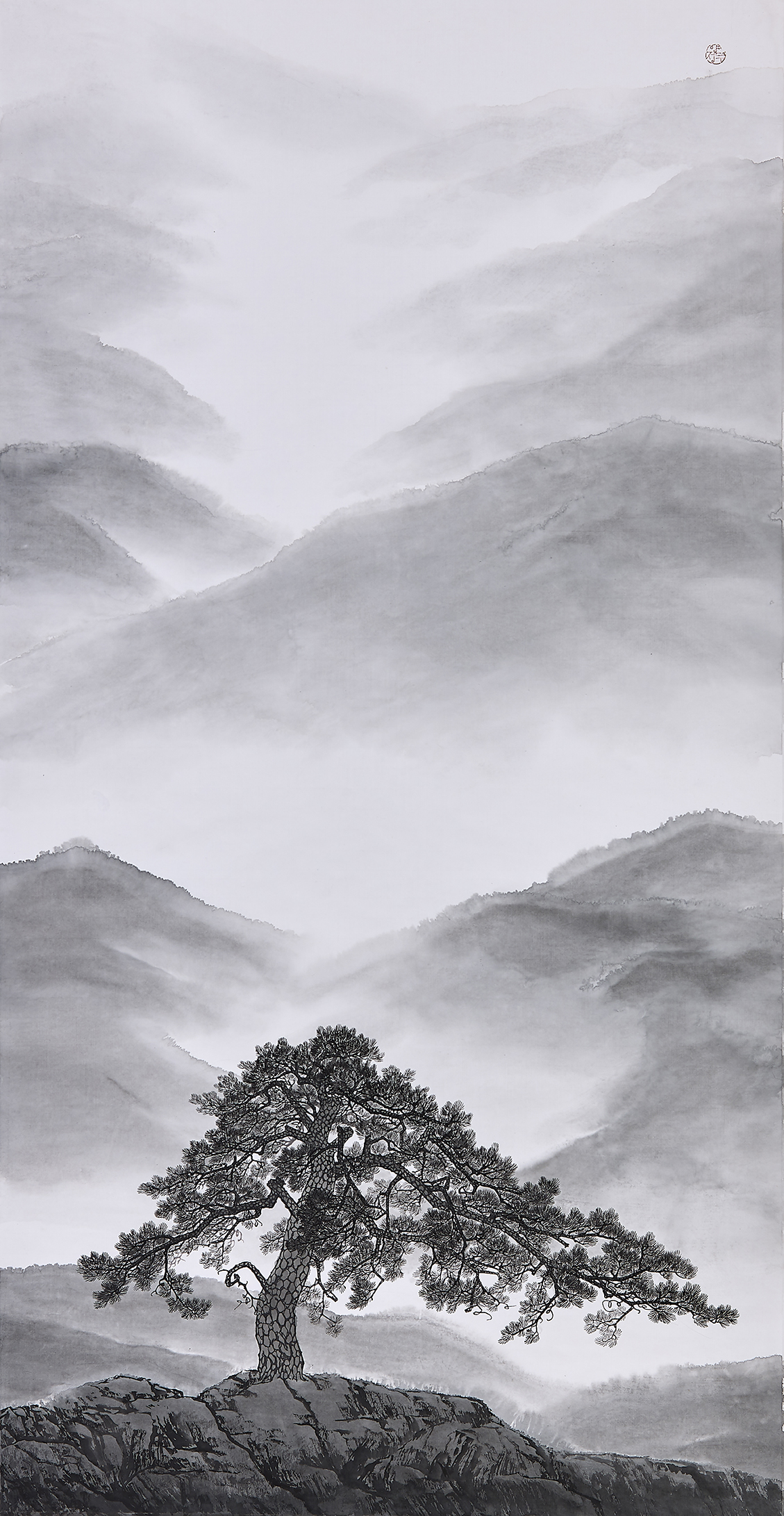 情景交融　松樹山情之光 Interactions Between Emotion and Scenery-A Pine Tree Holding Mountain Light
