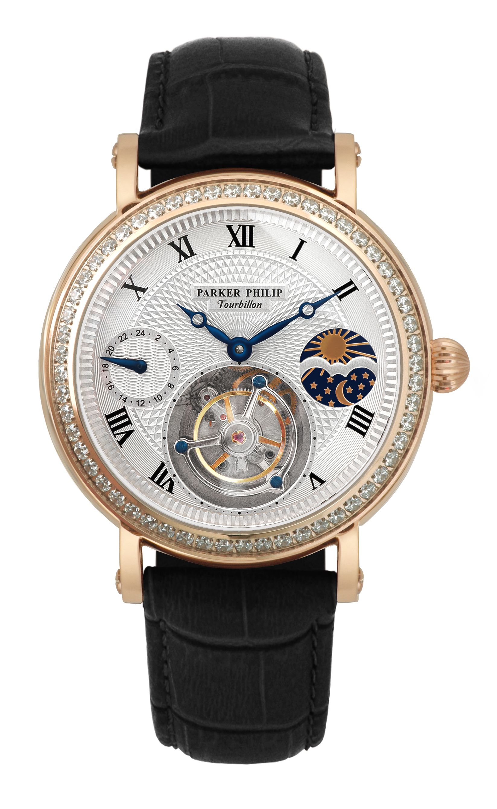 PARKER PHILIP
派克菲利浦鏤空雕花自動上鍊飛行陀飛輪機械錶