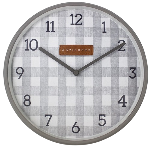 Artichoke | 棉布格紋掛鐘-9吋
