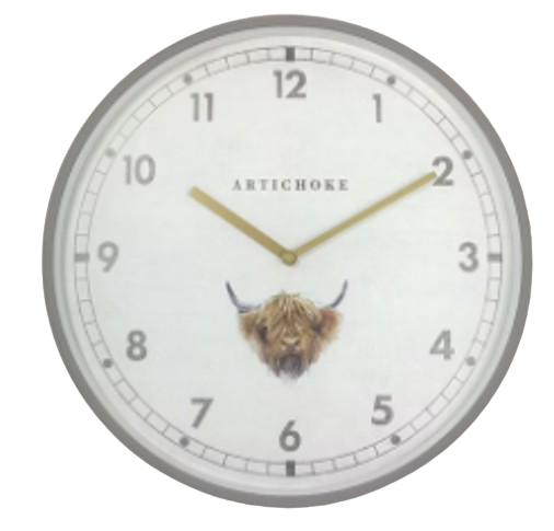 Artichoke | 蘇格蘭犛牛掛鐘-12吋
