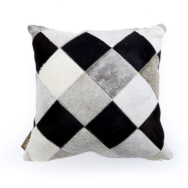 倫敦-天然牛皮雙面抱枕