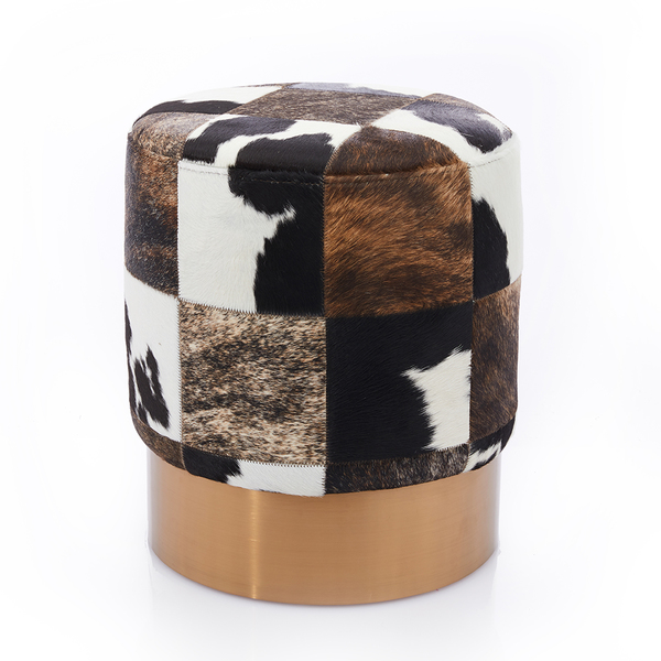 黑森林-現代時尚天然牛皮馬賽克單人玄關椅