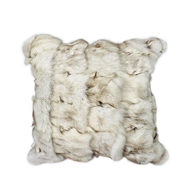 皮草時尚-藍狐50X50-原色抱枕