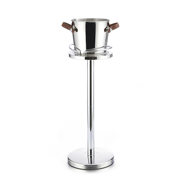 鏡面不鏽鋼直立式豪華紅酒桶/冰桶套組