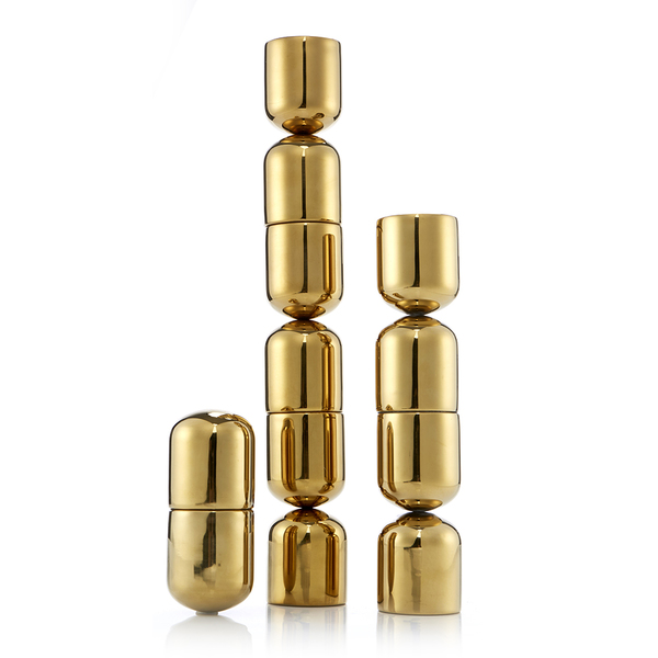 加溫．家溫-不銹鋼電鍍燭台(S/M/L)