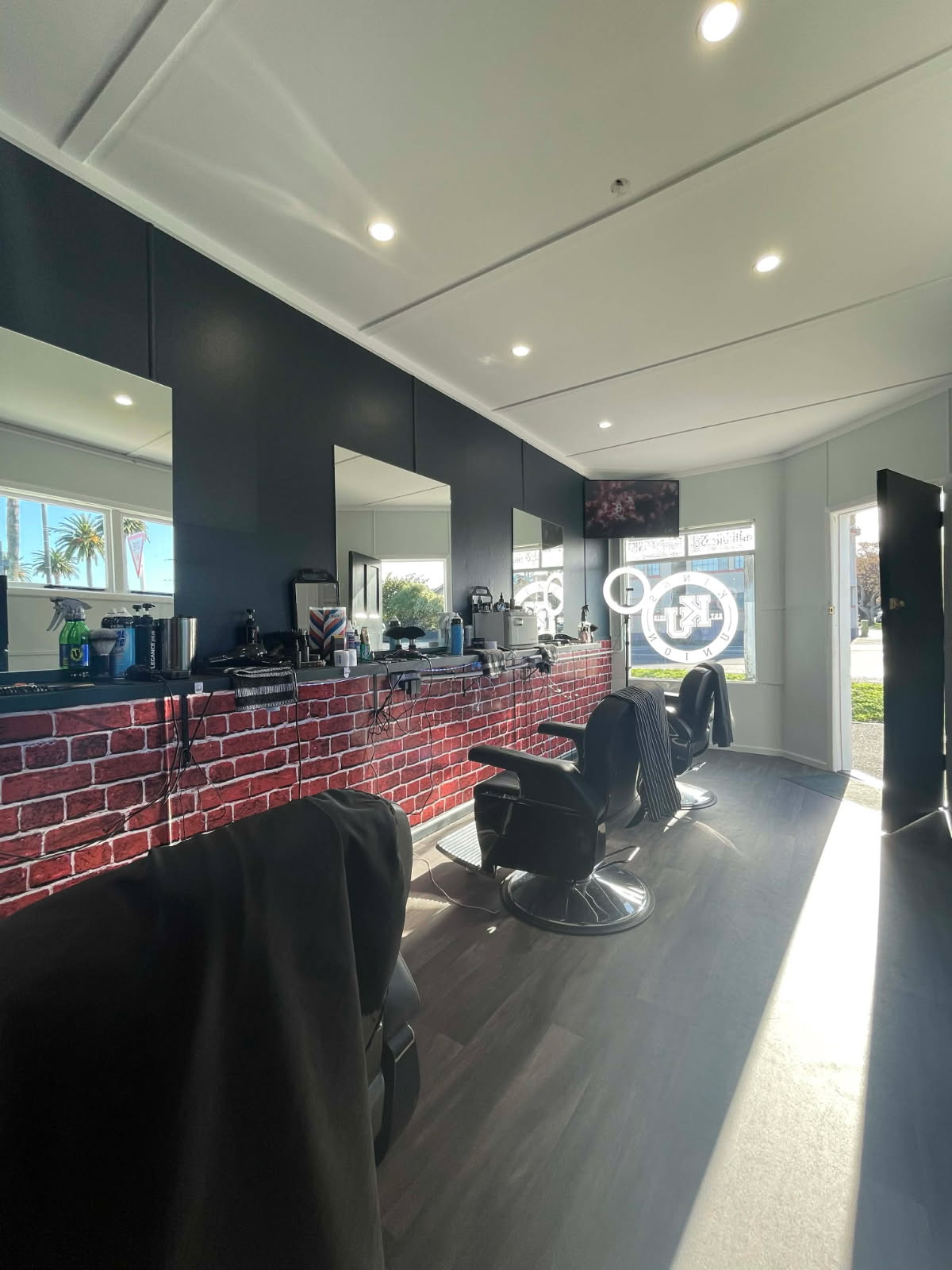 Setup for a three stand barbers shop