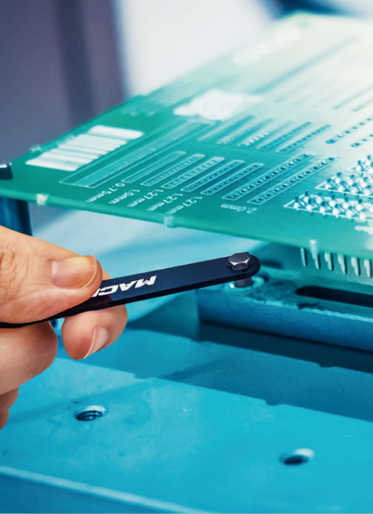 Easily access fasteners in hard to reach places.