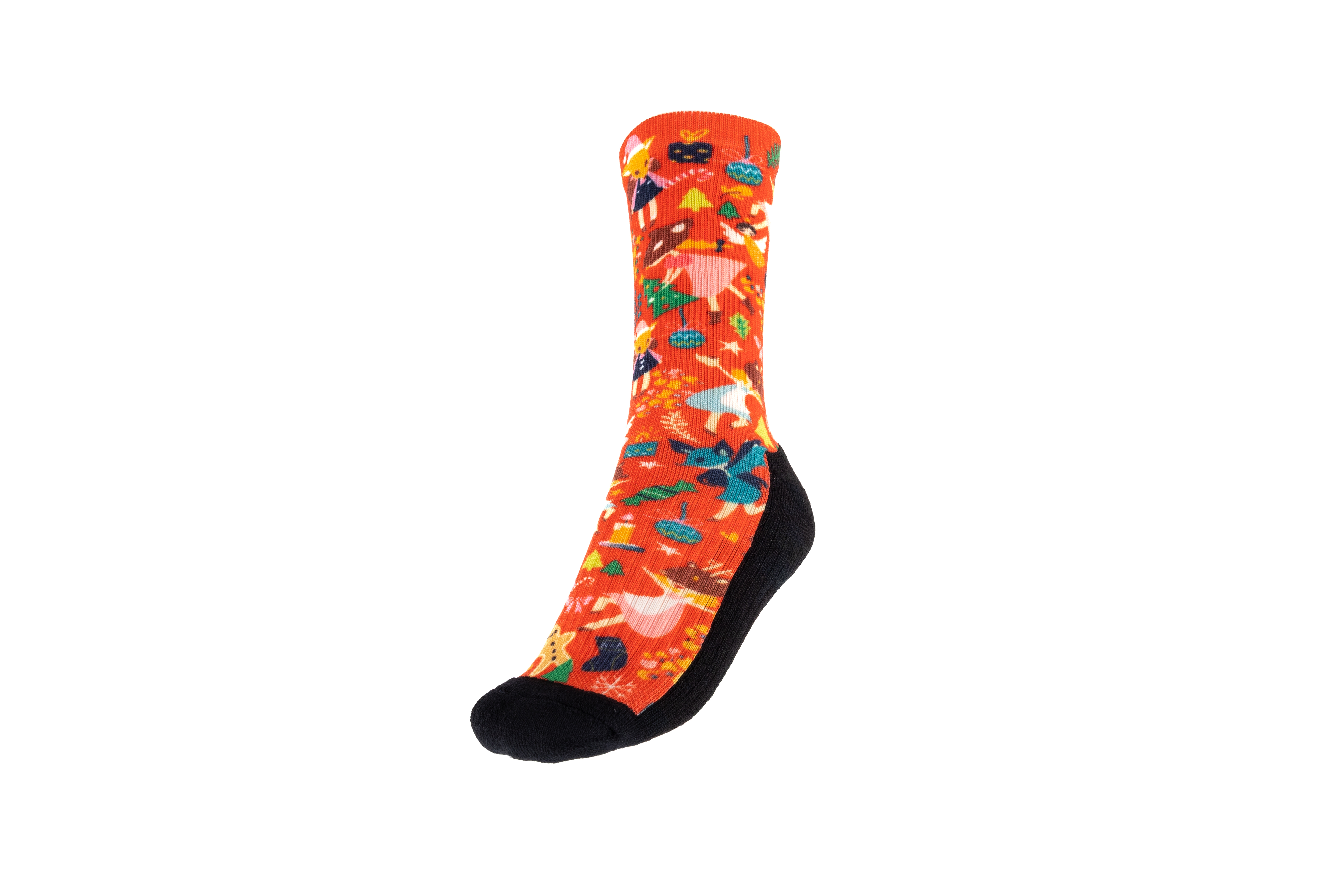 Sustainable Seamless Printing Compression Athleisure Socks