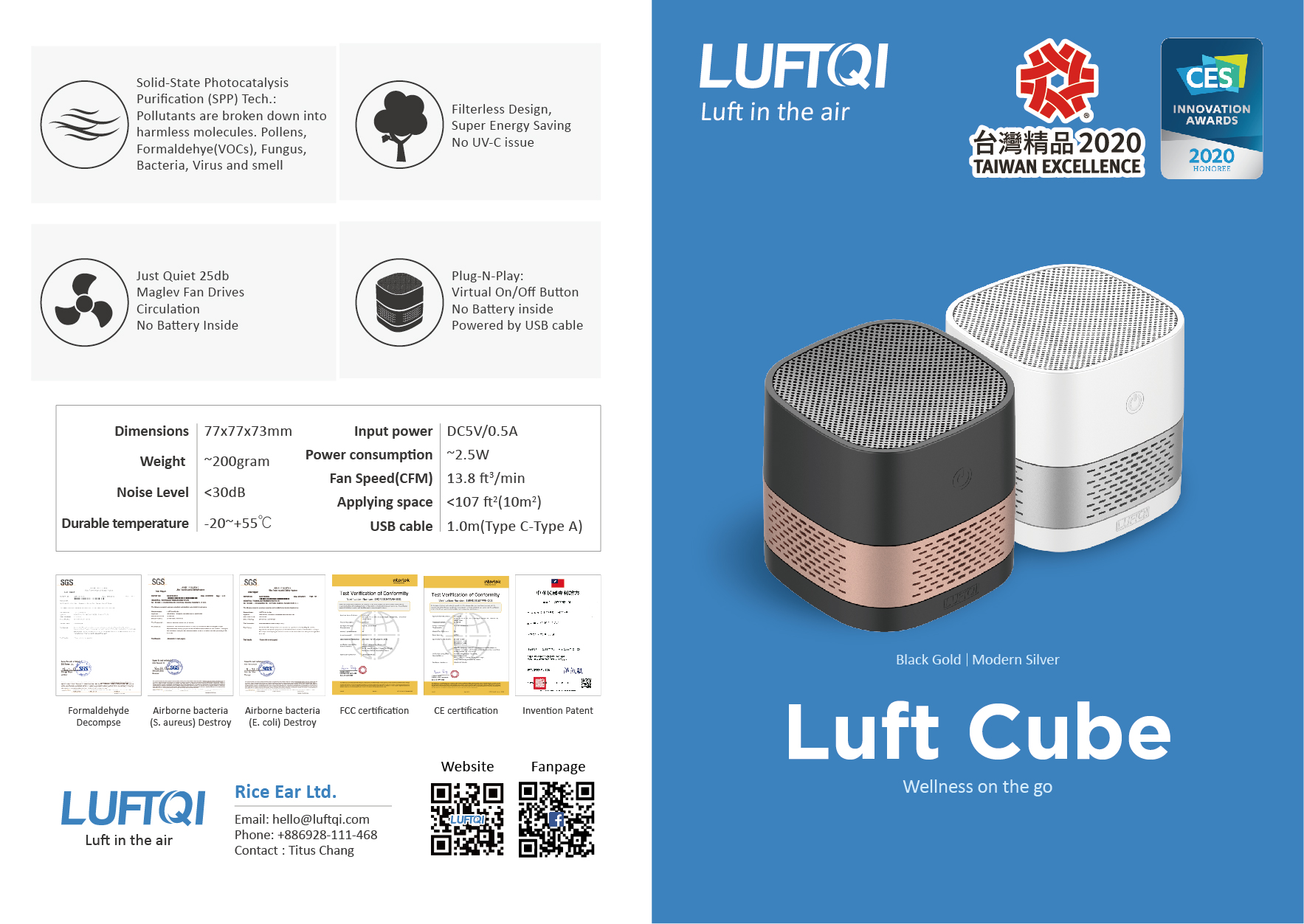 Personal Air Purifier at your desk, just for you! 