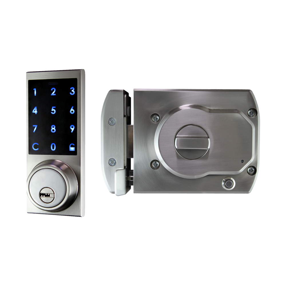Smart Rim Lock with Touch Screen Keypad
