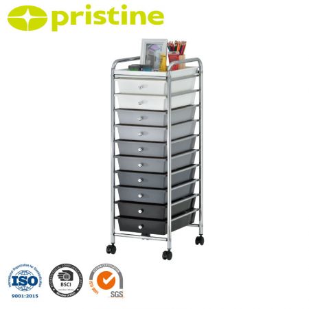 10-Drawer Organizer Cart (No.G010DA)