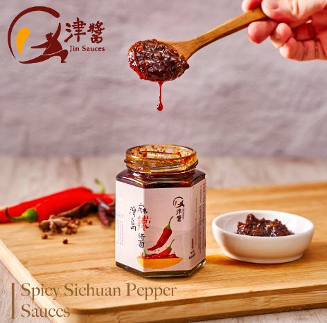 JinSauces Taiwanese Authentic Spicy Sichuan Pepper Sauces, Spicy Sauces for Noodles