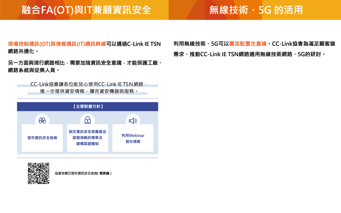 CC-Link IE TSN與資訊安全、無線&5G